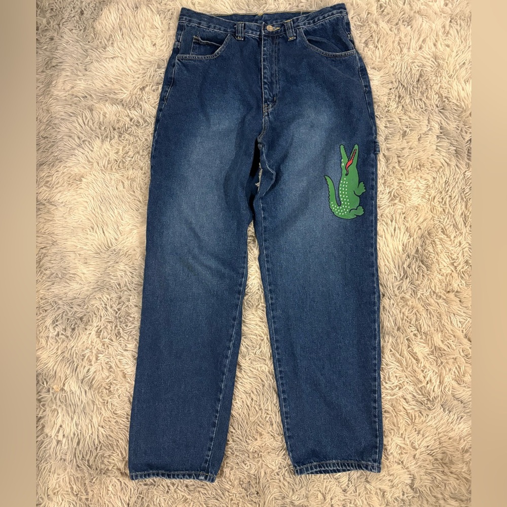 Vintage Y2K 90’s Lacoste Baggy Straight Leg Jean Blue Jean